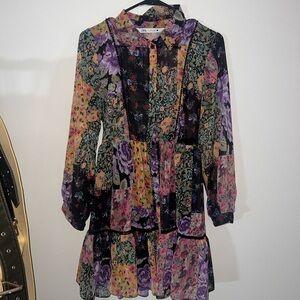 Zara Floral Long Sleeve Dress